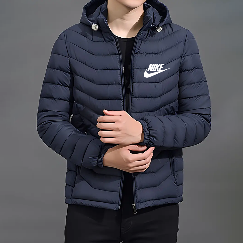 Elegant Jacket with Hood and Zipper